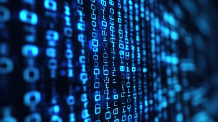 abstract digital binary code background