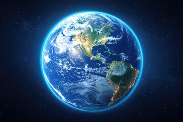 Wall Mural - earth from space, detailed view