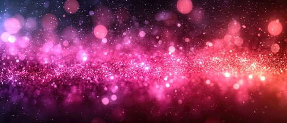 Wall Mural - abstract blurry background with shining spots in blue, red and pink