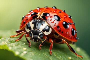 ladybug among the leaves