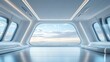 © paryati - Futuristic Spaceship Interior with Panoramic View