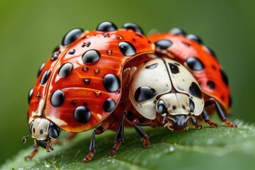 ladybug among the leaves
