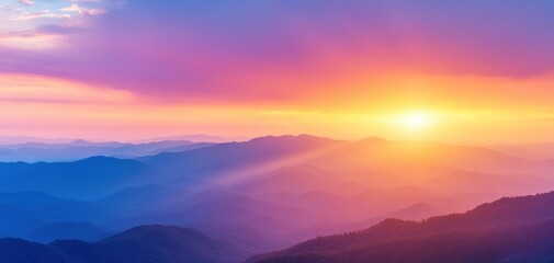 Wall Mural - sunset in the mountains