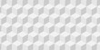 © MdLothfor - Vector minimal cubes geometric tile and mosaic wall grid retro digital hexagon technology wallpaper background. white block cube structure backdrop square triangle texture vintage design.