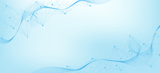 Wall Mural - global network connection website header or banner design. abstract background with connecting dots 