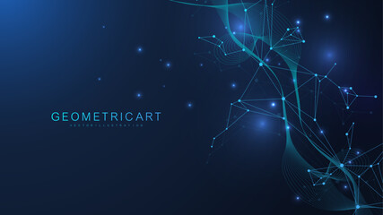 Wall Mural - global network connection. global business. social network communication. internet technology. vecto