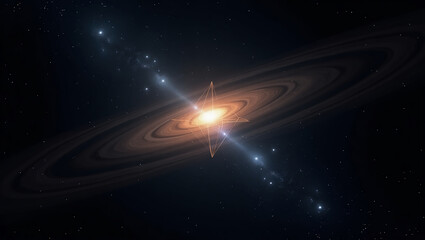 Wall Mural - stars and flight through space. Green and shining nebula. artistic concept 3D illustration for space exploration and science fiction.