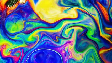 Wall Mural - abstract colorful background with bubbles visual effect abstract rainbow gas smoke waves