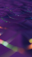 Aufkleber - A rippling mosaic of fluid squares in rich purple hues, creating illusions of a wave pattern that merges technology and synergy for a sleek, futuristic design.