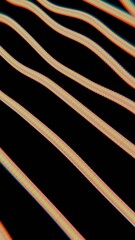 Leinwandbilder - Strings of purple spheres form a flowing wave pattern on a black background, blending illusions and technology into a dynamic, futuristic design........