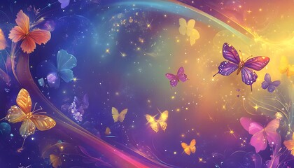 butterflies and flowers