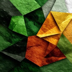 Aufkleber - Geometric Mosaic of Textured Colors: An Abstract Landscape of Interlocking Shapes and Shades