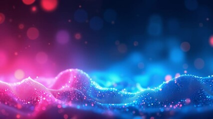 Aufkleber - Blur neon glow. Color light overlay. Fluorescent radiance. Defocused vibrant pink blue soft flecks texture on dark art empty space background
