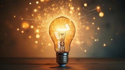 Poster - Brainstorming concept with a light bulb