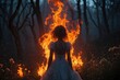 © Michael - Wildfire Dreams on a Haunted Black Canvas with Enchanting Glow and Intensity