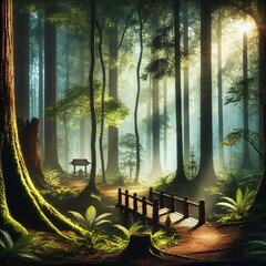 Wall Mural - forest the heart of nature