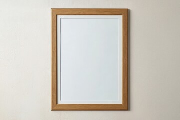 Aufkleber - Blank picture frame hanging on a white wall, showing potential for customization