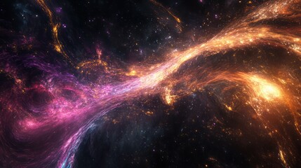 Wall Mural - Colorful celestial cosmic clouds of gas and dust in space