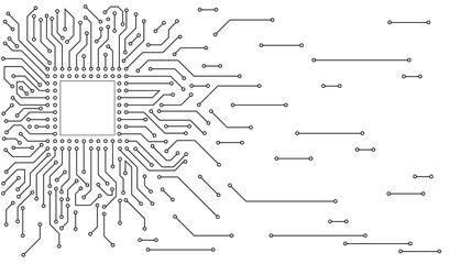 Wall Mural - high-tech technology background texture. circuit board vector illustration