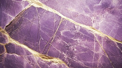 Poster - Close-up view captures a luxurious stone surface with pink and purple tones, accentuated by metallic veins, providing a stylish and abstract aesthetic