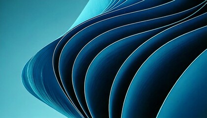 Wall Mural - floating blue fabric.