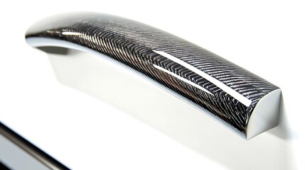 Wall Mural - A silver handle with a black and white pattern