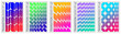 © max_776 - Abstract gradient geometric pattern graphic in brutalism aesthetics, Set minimalistic poster with vibrant postmodern ornament, Futuristic tech transition colorful shapes, cover template