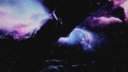 Wall Mural - Journey through the colors of the cosmos as stars dance in the night