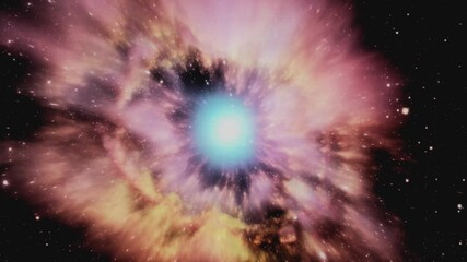Wall Mural - Explore the wonders of a vibrant supernova in deep space right now