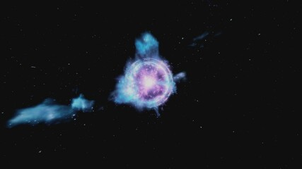 Wall Mural - Exploring the wonders of a vibrant cosmic nebula in deep space