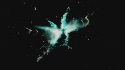 Wall Mural - Mystical cosmic butterfly emerging from deep space in stunning display