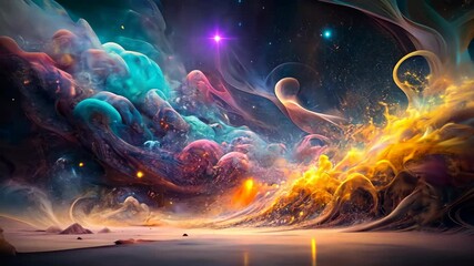 Wall Mural - cosmic dreamscape a journey through vibrant nebulae and celestial wonders