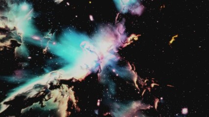 Wall Mural - explore the vibrant colors and patterns of distant galaxies in space depths