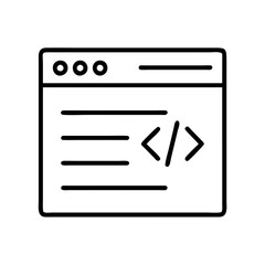website development coding icon for web design programming and software engineering projects online