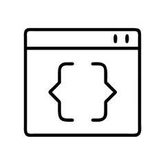 programming code development icon software engineering symbol coding script technology bracket icon