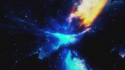 Wall Mural - Explore the breathtaking beauty of a cosmic nebula in deep space