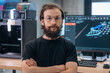 © standret - Portrait of man that is in the modern office, 3d printing designer