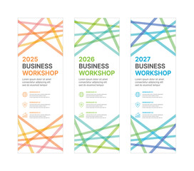 Wall Mural - modern business banner templates with abstract geometric patterns. perfect for workshops, events, co