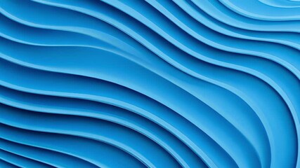 Fototapete - Smooth blue waves create an abstract and dynamic background, ideal for various design applications, providing a visually appealing and versatile template