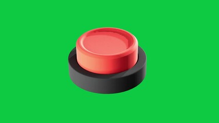 pressing the red launch button starts the show, starts the activate operation isolated on green screen background