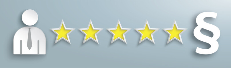 Wall Mural - Paragraph Businessman 5 Yellow Stars Header