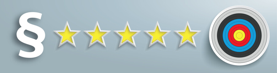 Wall Mural - Paragraph Target 5 Yellow Stars Header
