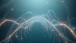 © NAPAARTMAX - Dynamic light waves and particles in motion abstract digital art studio environment futuristic perspective visual exploration