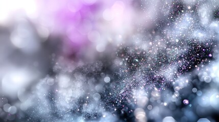 Canvas Print - Abstract glittering particles background with bokeh