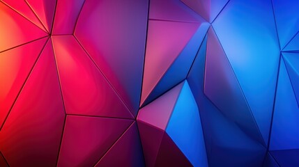 Wall Mural - Geometric, vibrant, colorful, abstract wall, glowing light in the background