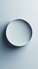 Leinwandbilder - Minimalist light blue gray background with circle shape emerging from surface