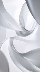 Fototapete - Abstract white architecture creating flowing lines and curves