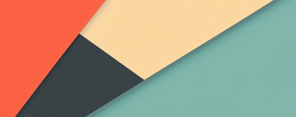 Fototapete - Abstract background showing colorful triangles creating geometric pattern