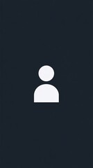 Poster - White icon of person on dark blue background representing user profile