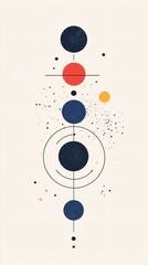 Leinwandbilder - Abstract composition featuring interconnected circles and lines creating visual harmony